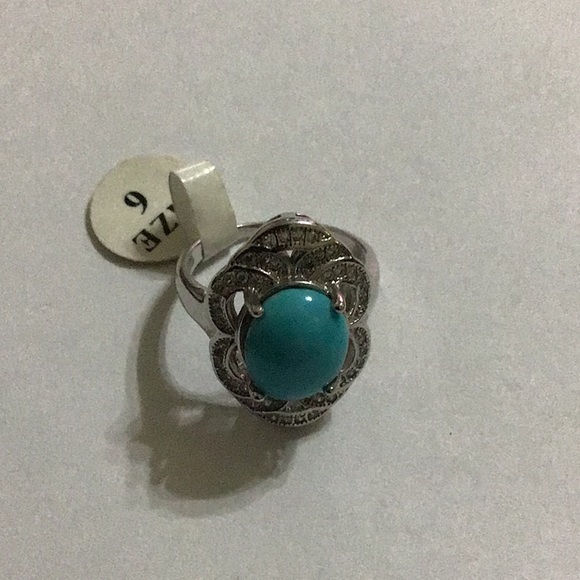New 925 Sterling Silver Turquoise gemstone Ring 6 - Picture 5 of 7